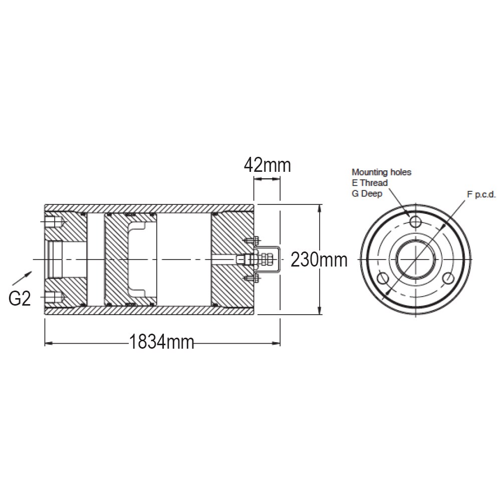 Parker Piston accumulator - A Series - (Europe) DTA Hydraulics