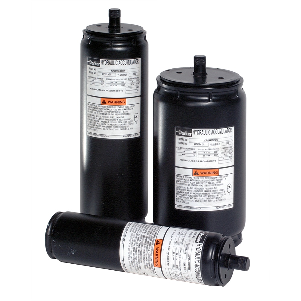 Parker Crimped Piston Accumulators, 275 bar (ACP) & 350 bar (HCP) DTA Hydraulics