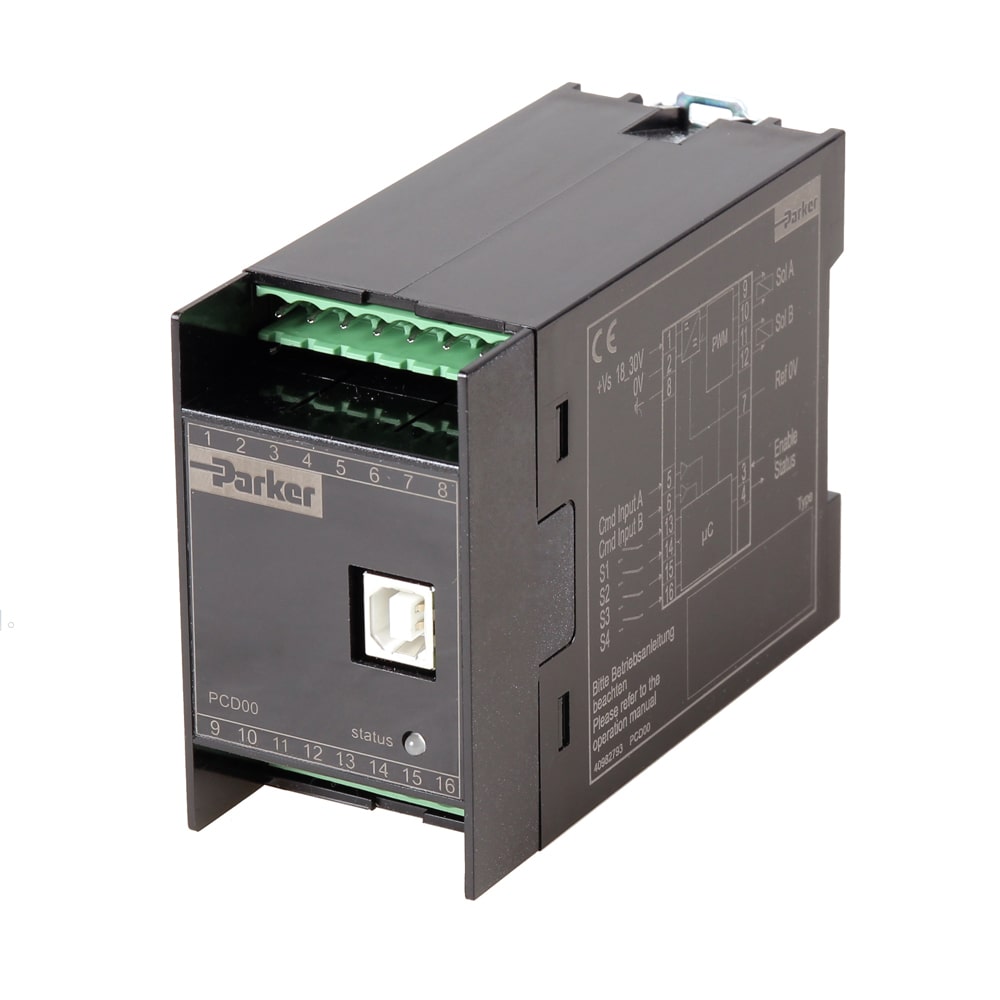 Parker E-Module for Proportional Pressure/Flow Control Valves - Series PCD00A-400 DTA Hydraulics