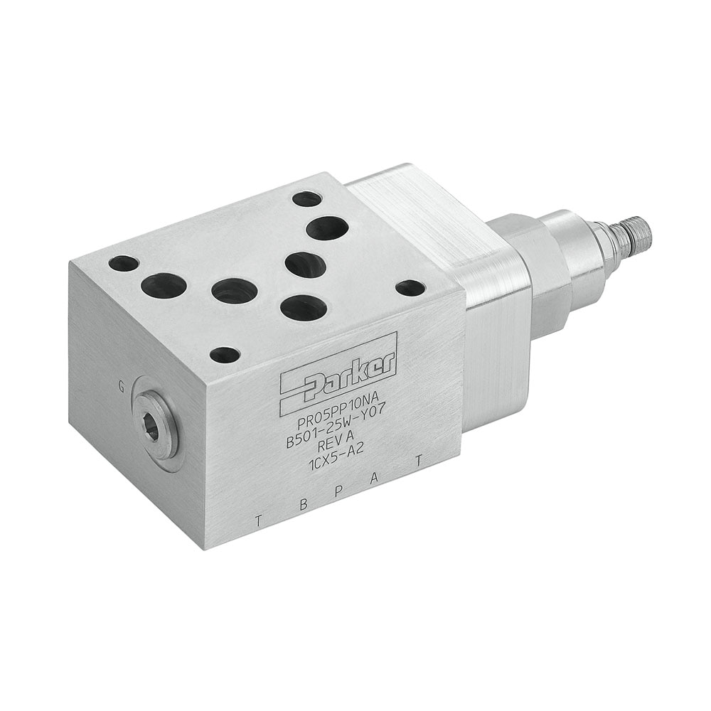 Parker Reducing/Relieving Sandwich Valve, Pilot Operated – PR Series DTA Hydraulics