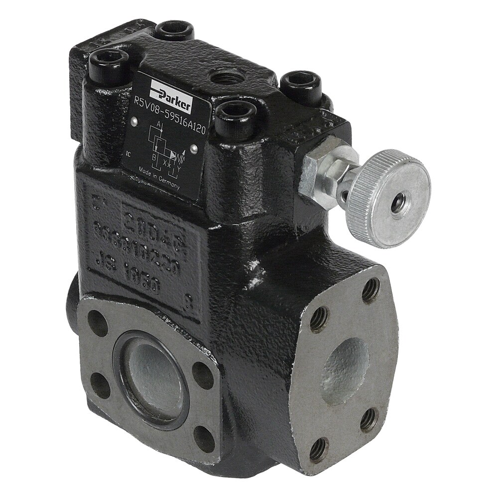 Parker Pilot Operated Pressure Relief Valve, SAE Flange - Series R5V / R5V*P2 DTA Hydraulics