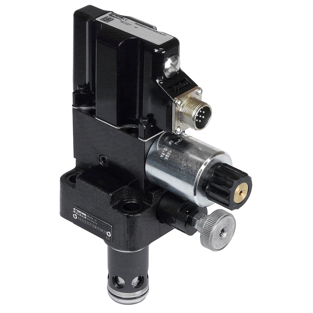 Parker Proportional Pressure Relief Valve with Onboard Electronics - Series RE*E*T DTA Hydraulics