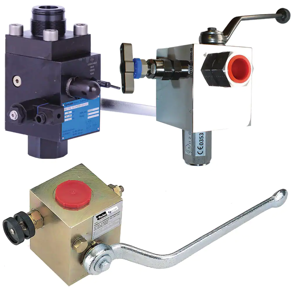 Hydraulic accumulators | Accumulator accessories, shut-off valve block - DTA Hydraulics